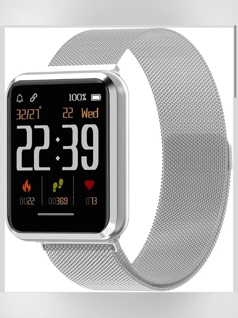 Emerge S3 Silver Smartwatch for iOS and Android NWT!